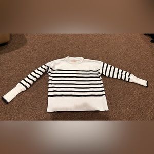 EUC Women’s Philosophy M Sweater striped LS top blouse shirt crew neck pullover